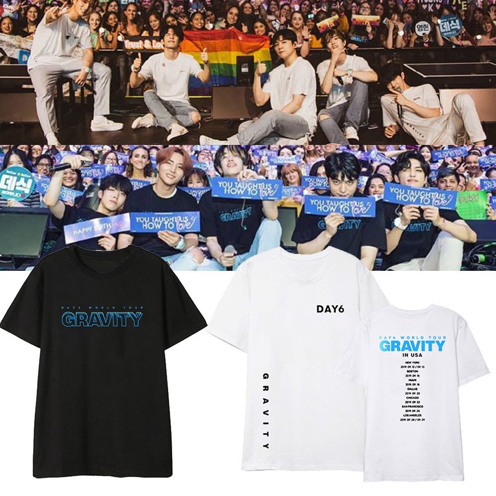 ✳┇✟Kpop DAY6 GRAVITY  Loose Tshirt for Men and Women Support Cotton T-Shirt  Fashion Tee