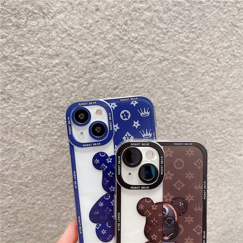 เคสนิ่ม กันกระแทก ลายหมีโหด สําหรับ for iphone 13 12 11 Pro Max 12 13 Mini XS Max XR X 8 7 Plus #8