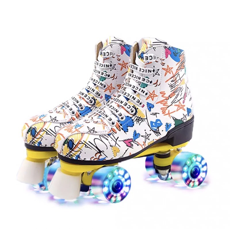 Roller Skate 4 wheels โรลเลอร์ สเก็ต 4 ล้อมีไฟ