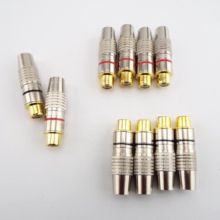 อะแดปเตอร์เชื่อมต่อ RCA Female Jack Plug 2/4/10 ชิ้นสําหรับสายเคเบิ้ล Coaxial Convertor