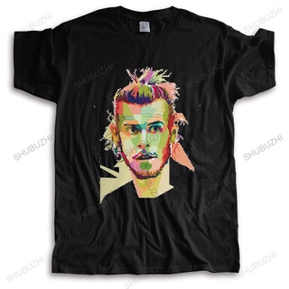 [100% Cotton]เสื้อยืดคอกลม ผ้าฝ้าย พิมพ์ลาย Gareth Bale Wales หรูหรา เหมาะกับฤดูร้อน สีดํา สําหรับผู้ชาย