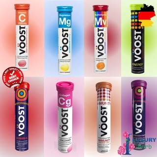 voost เม็ดฟู่ grade premium จากเยอรมัน Vitamin c/ Multi vitamin+Minerals/Multi+Energy /Magnesium /Vitamin B+/20 Tablets