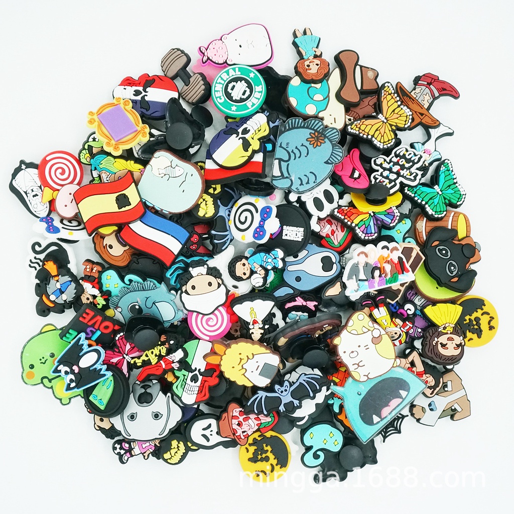 Croc Jibz Pins กระดุม รูปผลไม้ หลากสีสัน สําหรับรองเท้า DIY