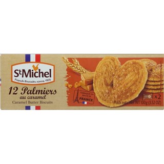 คุกกี้คาราเมล รูปหัวใจ St. Michel Palmiers Au Caramel Cookies 100g.