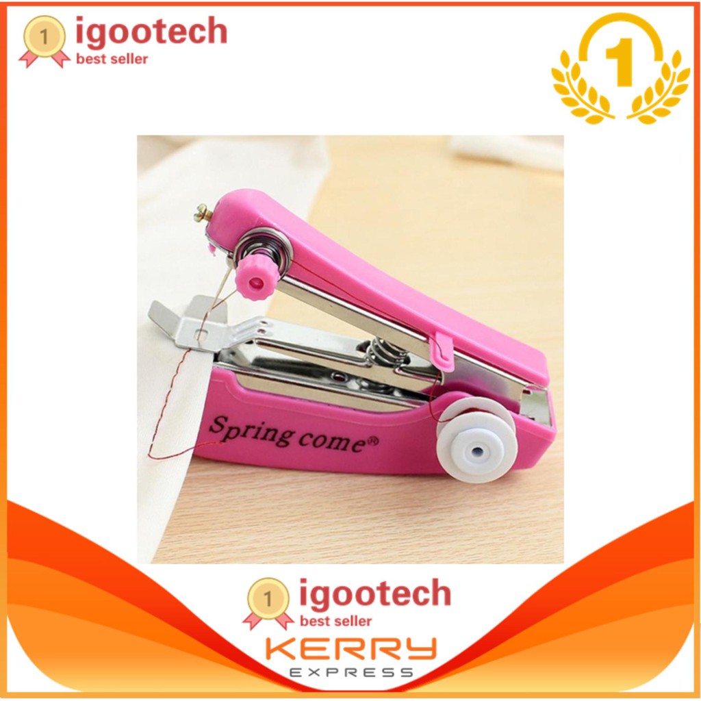 igootech จักรเย็บผ้ามือถือ ขนาดพกพา Mini Handheld Sewing Machine HSW2W-004SG - White
