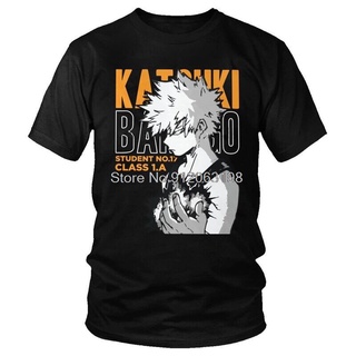 เสื้อยืดแขนสั้น ผ้าฝ้าย พิมพ์ลาย Katsuki Bakugo สําหรับผู้ชายS-5XL