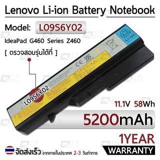 รับประกัน 1 ปี - แบตเตอรี่ โน้ตบุ๊ค แล็ปท็อป Lenovo L09S6Y02 5200mAh Battery IdeaPad B470 G460 G560 V360 V370 V470 Z460