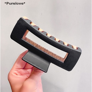 Purelove ใหม่ กิ๊บติดผม ทรงสี่เหลี่ยม ทูโทน ฉลาม เครื่องประดับผม