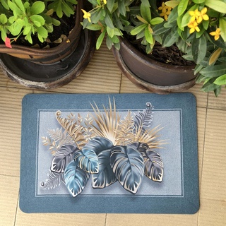 พรมเช็ดเท้าstyleญี่ปุ่น ซับน้ำดี พรมเช็ดเท้าลายหินขนาด40x60CM แห้งเร็ว พรมห้องน้ำ