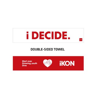 【iKON แท้จริง】ผ้าสโลแกน iKON iDECIDE SLOGAN TOWEL