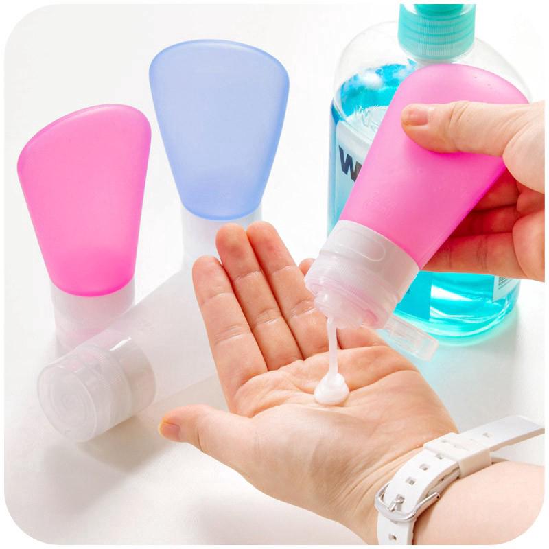 37 / 60 / 89 mL Botol Remas Refillable Bahan Silikon untuk Lotion / Shampoo / Travel