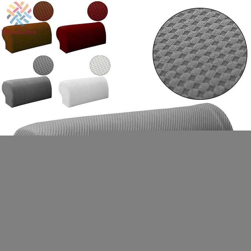 2 Pieces Soft Armrest Covers Stretch Couch Settee Sofa Arm Sleeves