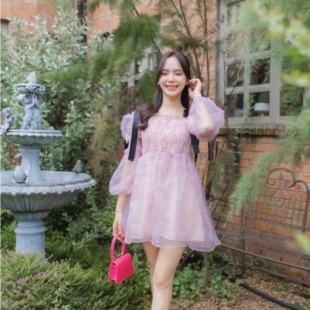 เดรส On December25 สีชมพู