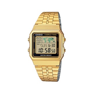 A-500WGA-1D  Casio Gold Series นาฬิกาข้อมือสายสเตนเลส สีทอง