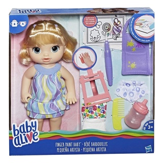 Hasbro Baby Alive Finger Paint ตุ๊กตาเด็กทารก (สีบลอนด์)