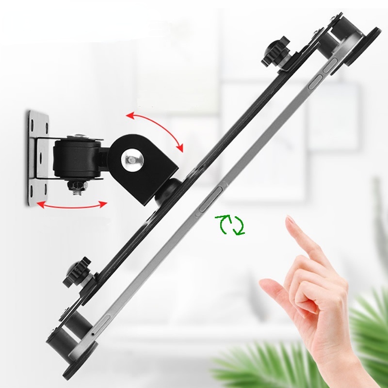 360° Rotation Wall Mount Tablet Holder Aluminum Alloy Wall Hang Bracket Stand for iPhone iPad Xiaomi