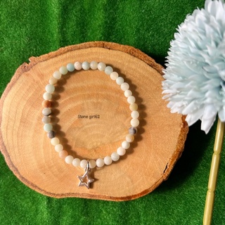&lt;A001&gt;amazonite 4 mmกำไลหินธรรมชาติ/กำไลหินมงคล/กำไลข้อมือ