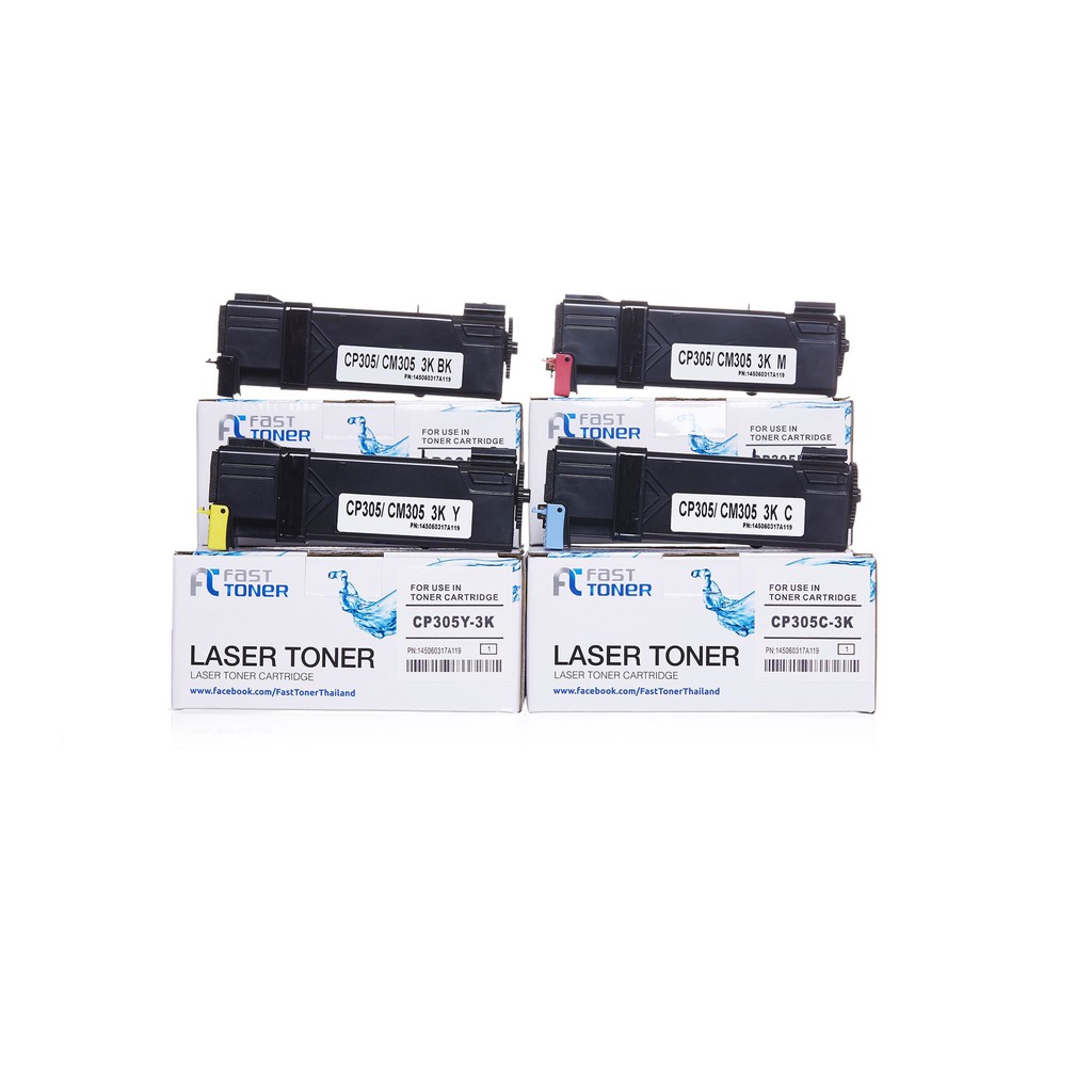 Fast Toner หมึกเทียบ Fuji Xerox CT201632-CT201635 BKCMY ชุด 4 สี สำหรับ Fuji Xerox DocuPrint CP305d/ CM305df