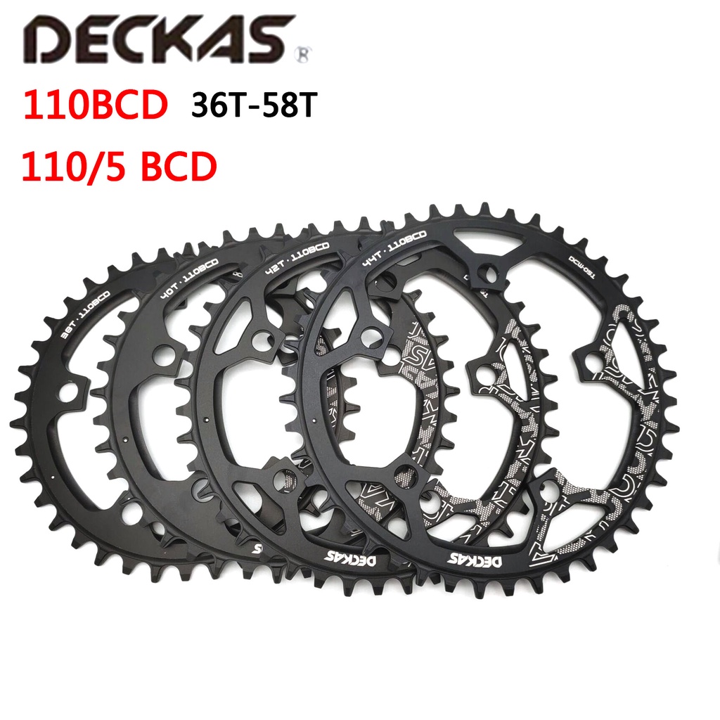 Deckas จานหน้าจักรยาน 110/5 BCD 110BCD กว้าง แคบ 36T-52T อุปกรณ์เสริม สําหรับ Shiman SRAM