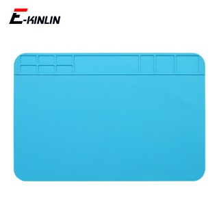 E-kinlin แผ่นซิลิโคนฉนวนกันความร้อน กันไฟฟ้าสถิตย์ 30*20 ซม. สําหรับซ่อมแซมโทรศัพท์มือถือ iPhone