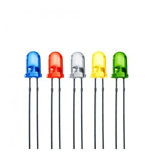 ชุดแพ็ค LED 5mm จำนวน 100 ดวง 5 สี อย่างละ 20 ดวง