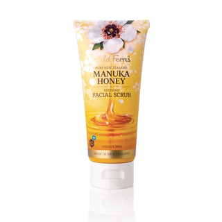 WILD FERNS (ไวล์ดเฟิร์นส) MANUKA HONEY FACIAL SCRUB สครับหน้า น้ำผึ้งมานูก้า 100 ml.