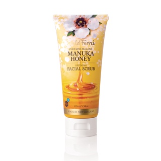 WILD FERNS (ไวล์ดเฟิร์นส) MANUKA HONEY FACIAL SCRUB สครับหน้า น้ำผึ้งมานูก้า 100 ml.