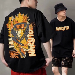 เสื้อยืดผ้าฝ้ายพิมพ์ลายขายดี ✜☋New Anime Heroes Shirt -- NARUTO© -- Oversize T shirt tops cvc cotton oversized