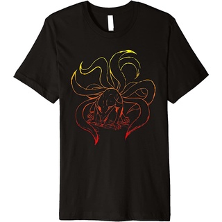 เสื้อยืดลำลองนารูโตะ Naruto Shippuden Nine Tails Gradient Outline Premium T-Shirt  Naruto