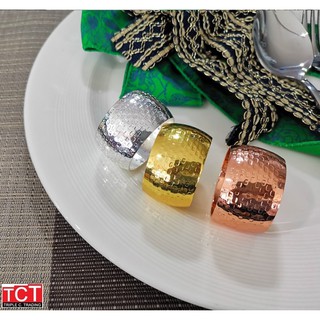 ห่วงรัดผ้าเช็ดปาก แหวนรัดผ้าเช็ดปากสแตนเลสอย่างดี ทรงกลม NAPKIN RING อุปกรณ์บนโต๊ะอาหาร