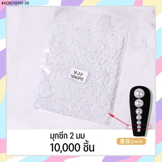 WN- ACRCY0301 มุกซีกถุง 10000 เม็ด ตกแต่งเล็บเจล