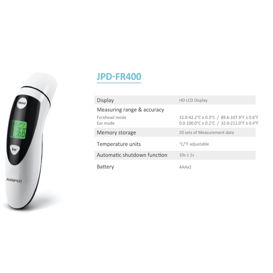 JUMPERThermometer Noncontact Dual Mode รุ่น FR400 เทอร์โมมิเตอร์แบบ