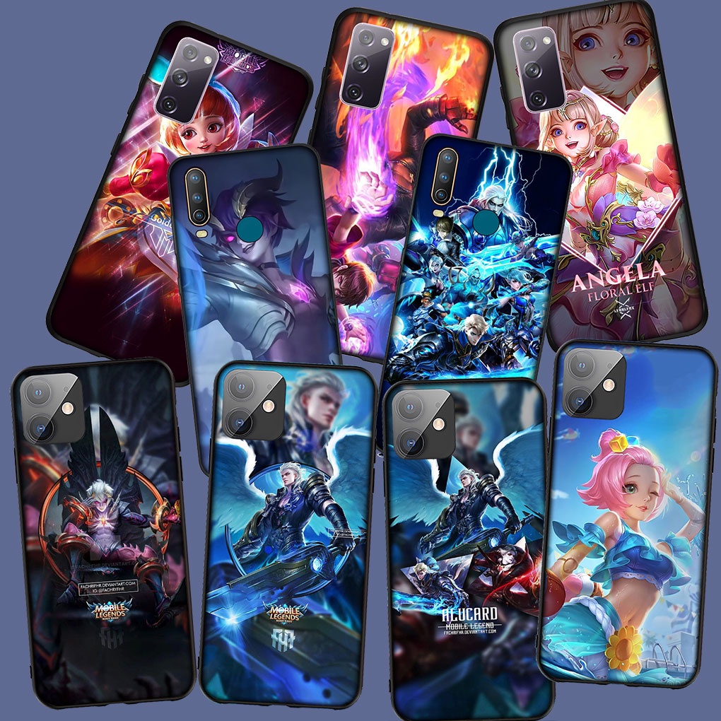 ปลอกTPU Xiaomi Redmi 10C 9A 9T 6A 7Aซิลิโคนอ่อนนุ่มสีดําพิมพ์C5-LB61 MLBB Mobile Legends Bang Alucar