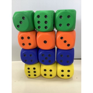 ลูกเต๋ายางนุ่มนิ่ม ขนาด 6ซม. ลูกเต๋าฝึกกล้ามเนื้อมือ