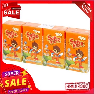 ทิปโก้ซุปเปอร์คิดน้ำส้มโชกุน100%110มลx4TIPCO SUPERKID SHOGUN ORANGE JUICE 110MLX4