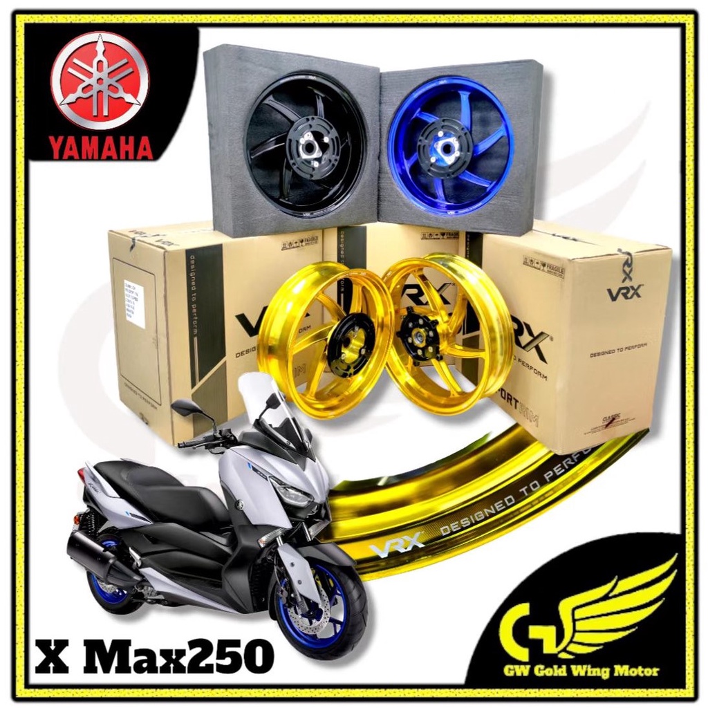 VRX CS-XM6.1 YAMAHA X-MAX 250 XMAX 250 ALLOY 6 / 7 SPOKE CNC CASTING RIM FRONT 3.50X15 REAR 4.00X14 