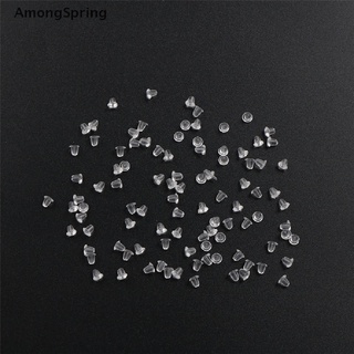 (Amongspring) เครื่องประดับต่างหูยาง Diy 100 ชิ้น