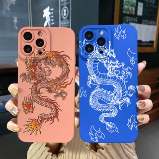 เคสโทรศัพท์มือถือ ขอบสี่เหลี่ยม ลายมังกรไฟจีน สําหรับ POCO X4 Pro M4 M3 Pro 5G X3 NFC GT F3 C55