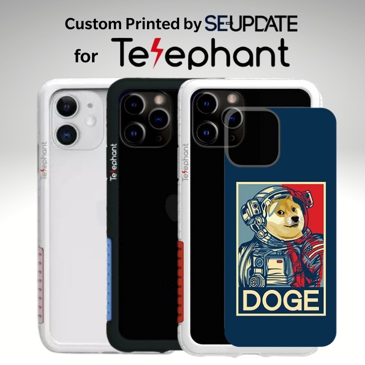 แผ่นพลาสติกกันรอย พิมพ์ลาย Dogecoin #1 สำหรับเคส Telephant NMDer Bumper iPhone 12 / 11 / Pro / Pro M