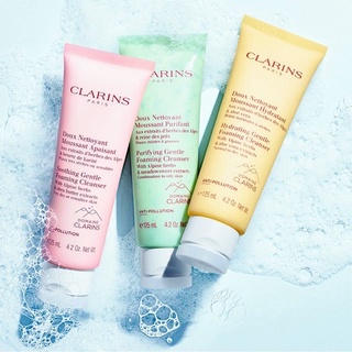 ของแท้ 💯% Clarins Hydrating , Purifying. Soothing Gentle Foaming Cleanser 5 ml. (เลือกสูตร)