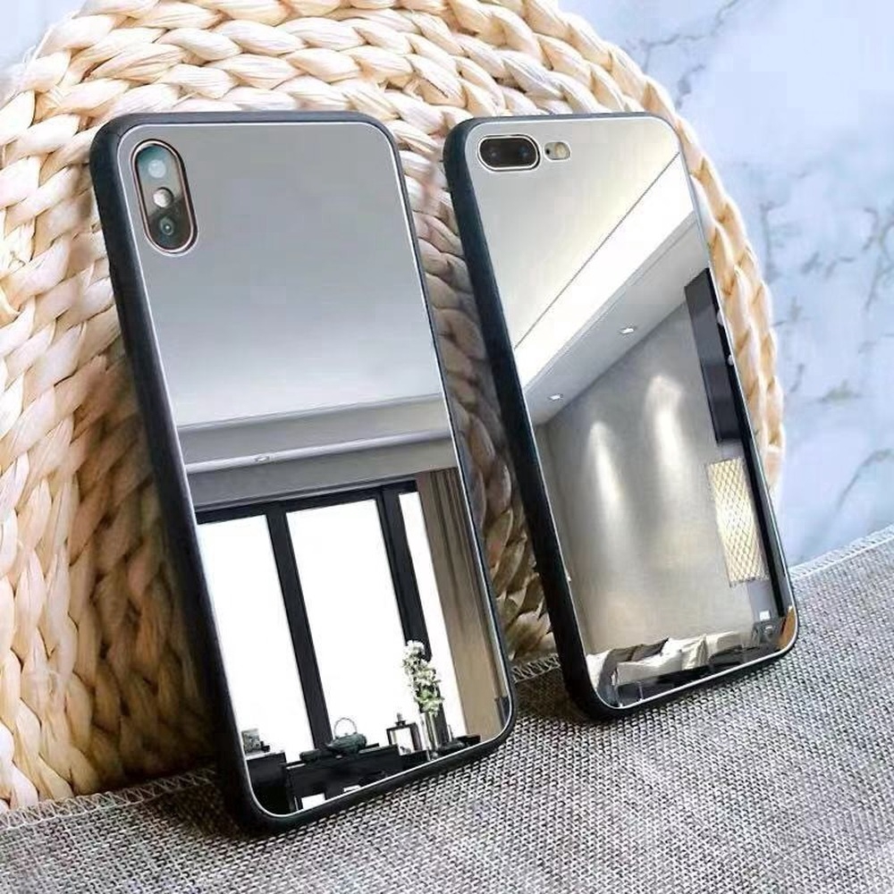 เคส IPhone 8 7 6 6S Plus SE 5S 5 11 12 Pro Max mini X XS Max XR SE 2 2020 SE2 Case Glossy Mirror Hard Cover