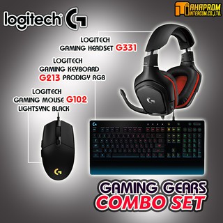 เกมส์มิ่งเกียร์ คอมโบ้เซท Logitech Gaming Gears Combo Set ประกอบด้วย Logitech G102 / Logitech G213 /Logitech G331