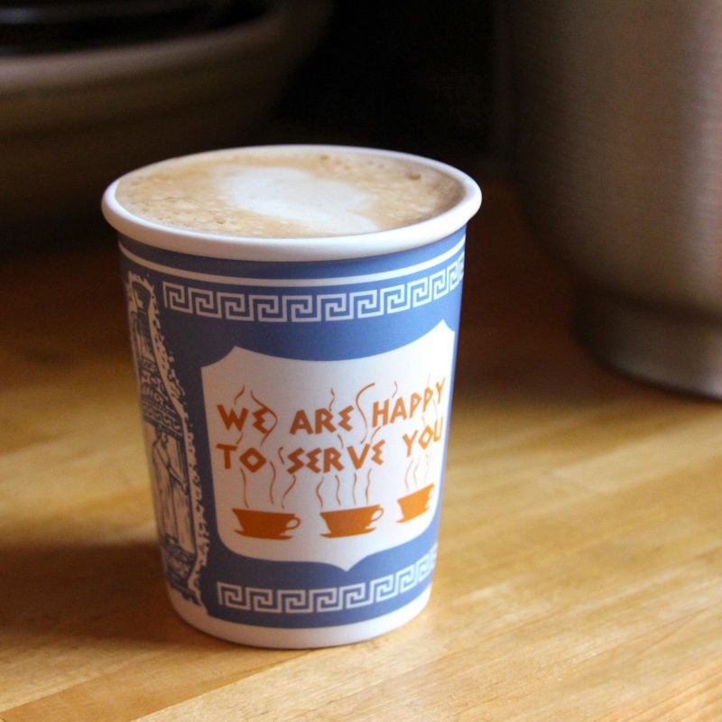 แก้วกาแฟเซรามิค ลาย We Are Happy To Serve You New York