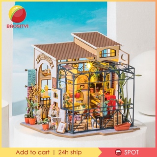 [Baosity1] บ้านตุ๊กตาจิ๋ว 3D พร้อมเฟอร์นิเจอร์และไฟ Led Diy สําหรับตกแต่งบ้านตุ๊กตาของเล่นเด็กและผู้ใหญ่