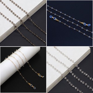 Crystal Beaded Eyeglass Chain Handmade Sunglasses Chain Fashion Non-slip Reading Glasses Cord Holder Necklace Strap