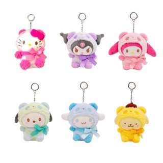 พวงกุญแจ Sanrio ชุดแพนด้า มี 6 แบบ ตัวเกี่ยวด้านบนเป็นห่วงอย่างดี ใช้เป็นพวงกุญแจหรือคล้องกับกระเป๋าได้