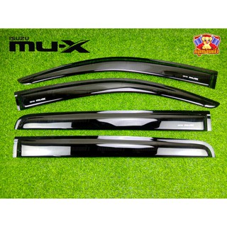 คิ้วกันสาด กันสาดประตู MU-X 2014-2017 ดำ (AOS)