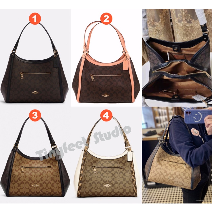 Coach C6232 C6831 C7332 Kristy Shoulder Bag In Blocked Signature Canvas Women Shopping Handbag . กระเป๋าสะพาย