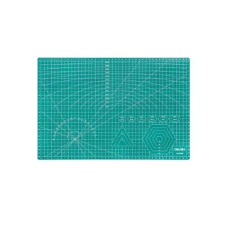 Deli 78401 Cutting Mat PVC A3 แผ่นรองตัดกระดาษ สีเขียว แบบสองด้าน PVC ขนาด A3 (300 x 450mm) อุปกรณ์สำนักงาน แผ่นรองตัด