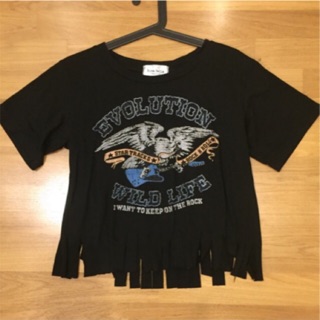 เสื้อยืดลายนกอินทรี ชายแต่งริ้ว